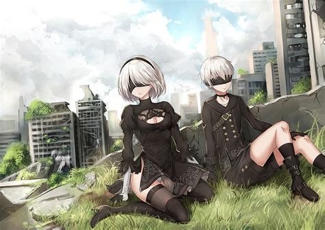 2B & 9S New Objective: Maplestar R34 Nier Automata Animation。